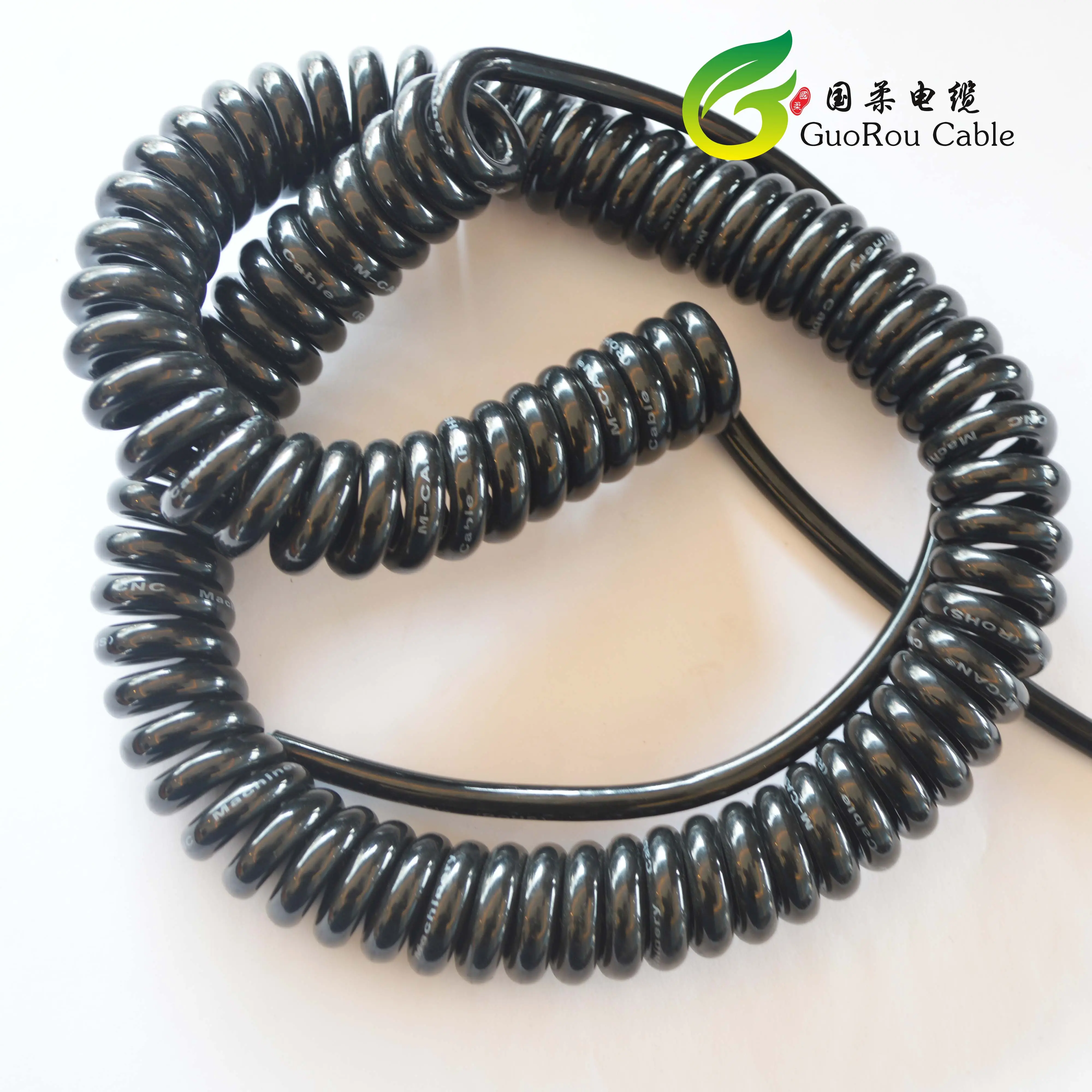New arrival high quality spiral coiled wire flexible retractable cable