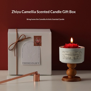 Vela aromática de lujo en frasco de cerámica, de larga duración, regalo para el hogar, aroma para San Valentín, bodas, cumpleaños y fiestas. - Product Image 4