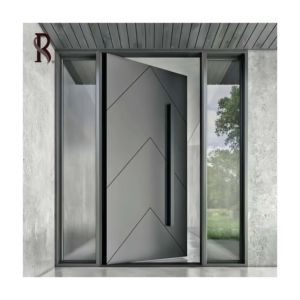 Rising OEM Puerta de pivote de diseño contemporáneo Puerta de aluminio fundido Exterior de Seguridad americana para entrada delantera de villas y casas - Product Image 5