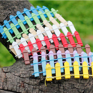 Minivalla de madera de 3cm para jardín, barrera de madera para casa de muñecas, escaparate artesanal, accesorios de decoración <span class=keywords><strong>del</strong></span> hogar, XJ0728 - Product Image 4