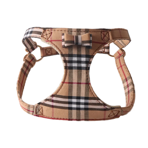 New Trends Fashion Plaid Bowtie Dog <b>Harness</b> Leash Manufacture Luxury Adjustable Step in No Pull Padded <b>Pet</b> Dog <b>Harness</b> - Product Image 5