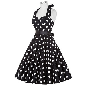 Halter Polka Dot <span class=keywords><strong>Robe</strong></span> Rétro Floral <span class=keywords><strong>Hepburn</strong></span> Vintage 50s 60s Pin up Rockabilly Robes <span class=keywords><strong>Robe</strong></span> Saint Valentin <span class=keywords><strong>Robe</strong></span> de soirée - Product Image 2