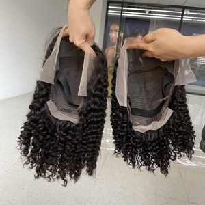Perruque Courte Droite <span class=keywords><strong>Femme</strong></span> avec Dentelle Frontale, Bob Kinky, Perruque Afro Naturelle Courte avec Frontal - Product Image 3