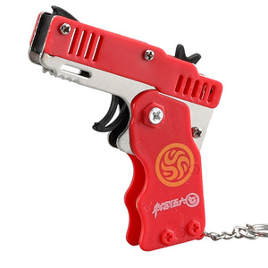 Pistola <span class=keywords><strong>Giocattolo</strong></span> <span class=keywords><strong>in</strong></span> <span class=keywords><strong>Metallo</strong></span> Pieghevole con Proiettili <span class=keywords><strong>in</strong></span> Gomma, 6 Colpi a Raffica, <span class=keywords><strong>Giocattolo</strong></span> di Simulazione per Bambini, per Giochi all'Aperto e Feste - Product Image 3