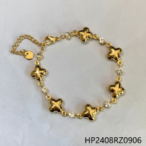 Pendientes de aro de acero inoxidable al por mayor para mujer, joyería de moda vintage hipoalergénica con accesorio de circón, Idea de regalo - Product Image 1