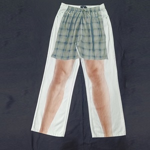 Venta al por mayor de pantalones <span class=keywords><strong>vaqueros</strong></span> de los hombres Impreso High Street Style Stacked Baggy Pantalones Casual Fashion Men Jeans Dtg Printing Plus-Size Jeans - Product Image 1
