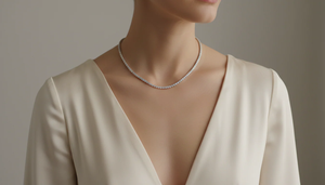 Collar de Tenis con Diamantes Brillantes Clásico y Moderno, Diseño de Piedras Brillantes, Joyería Ideal para Bodas y Fiestas - Product Image 5