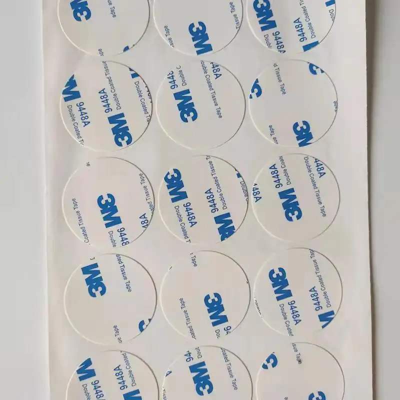 Venta al por mayor de etiquetas adhesivas de forma redonda cinta de tejido de doble capa con oreja para bolsa de papel Kraft sellado sello de cera