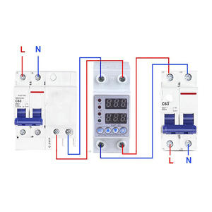 Protecteur de tension domestique à affichage numérique à réinitialisation automatique 220V, limiteur de courant sur/sous tension, stabilisateur de surcharge - Product Image 2