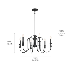 6 Lumière 29 ''Moderne De Luxe En Laiton Bougie Lustre OEM Grand Large Contemporain Art Déco Salon Salle À Manger Ambiemt Suspension - Product Image 2