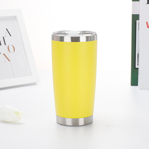 Custom Print Design Simple Matte Black Work Tumbler Stainless Steel Vacuum Double Layer Adult Insulated Mug Cup <b>With</b> Lid <b>Straw</b> - Product Image 4