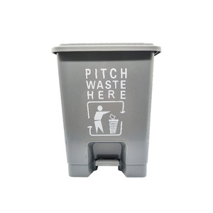 Thickened <b>Plastic</b> Foot Operated Trash Can 12L Above Rectangular Indoor Outdoor Use With Lid For <b>Kitchen</b> Living Room - Product Image 3