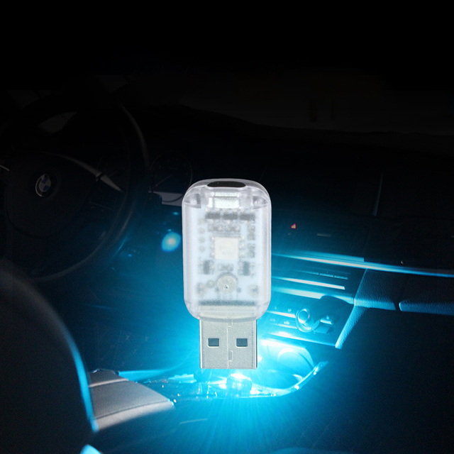 Car USB LED Night Light Mini Colorful Music Lights Led Ambient Touch Lamp Holiday Party Atmosphere Interior Decorative Lamp