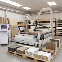 Machine de gravure et de fraisage CNC 3 axes 1800*3600mm pour le travail du bois avec ATC et roulement