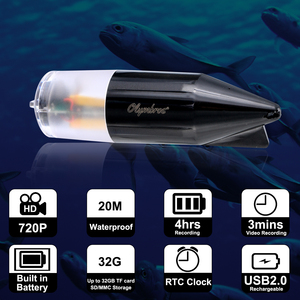 Caméra de pêche vidéo portable compacte Olymbros D1 720P, étanche IP65, 65 pieds sous l'eau, enregistrement en boucle de 4 heures <span class=keywords><strong>pour</strong></span> <span class=keywords><strong>la</strong></span> pêche sur glace - Product Image 6