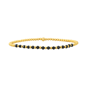 Bracelets en spinelle noire multicouches, bracelets en acier inoxydable perlés de 2 mm pour femmes et hommes, bijoux faits à la main, <span class=keywords><strong>bracelet</strong></span> extensible - Product Image 6