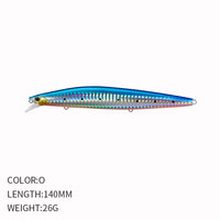 140mm/26g flottant/coulant ABS leurres en plastique submergé bar de mer appât méné caractéristiques d'action pour la pêche en mer