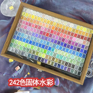 Pigmento <span class=keywords><strong>de</strong></span> Acuarela Perlado, Juego <span class=keywords><strong>de</strong></span> Pintura Profesional <span class=keywords><strong>de</strong></span> 242 Colores en Caja <span class=keywords><strong>de</strong></span> Madera, Colores Metálicos - Product Image 4