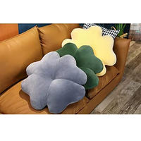 Oreiller d'accent de trèfle à quatre feuilles coussin de siège en peluche douce filles adolescents adultes lecture sieste vert peluche décor à la maison oreiller en peluche