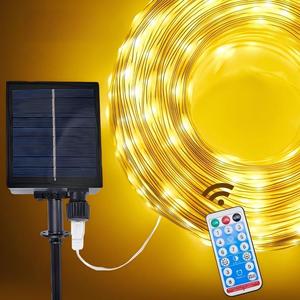 Guirnaldas de Luces LED Solares para Exteriores, 30m 50m 100m RGB, Luces Decorativas con Control Remoto para Fiestas - Product Image 4