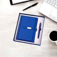Ensemble cadeau de carnet de notes de bureau en cuir PU A5 de luxe personnalisé en gros PQ avec stylo