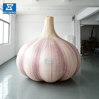 Modèle géant gonflable d'ail pour publicité extérieure, décoration commerciale, accessoires de légumes gonflables