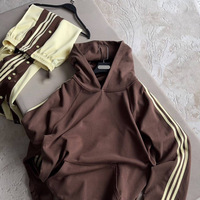 Ensembles 2 pièces décontractés pour femmes : Sweat-shirts et pantalons larges à boutons latéraux – Tenues de survêtement assorties pour l'aéroport et les voyages