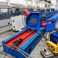 Machine de profilage à froid pour montants de rayonnages et étagères de stockage de 1,5 à 2,5 mm, pour entrepôts et palettes, avec fonction de découpe servo