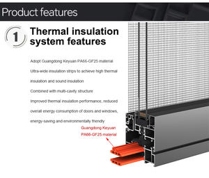 Ventana corrediza de aluminio de doble acristalamiento de alta calidad con ventana de presión para el exterior de la oficina en el hogar o la granja - Product Image 3