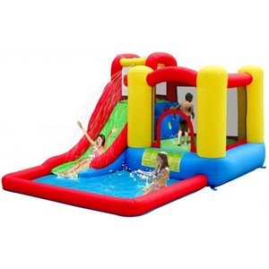 <span class=keywords><strong>Maison</strong></span> à rebond gonflable 420D oxford avec piscine d'eau, jeu familial - Product Image 1