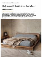 Moderna Cama de Plataforma Japonesa Estilo Wabi Sabi Tamaño King de Madera Maciza con Tatami y Almacenamiento para Dormitorio Principal Comprar Cama Japonesa de Suelo