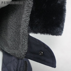 Combinaison chauffante d'hiver Usine Ensemble thermique pour hommes sans distorsion Grandes poches fonctionnelles Combinaison industrielle rembourrée pour hommes - Product Image 4