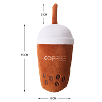 Oem Custom Coffee Cafe Tasse, Bierflasche Plüsch Soft Pet Dog Kau spielzeug mit Quietscher in Haustiers pielzeug