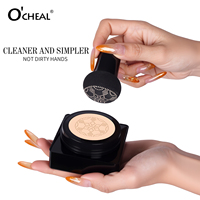 O'CHEAL All-in-One Mushroom Air Cushion BB Cream Pressed Powder - Melembapkan, Tahan Lama, Mencerahkan, Menutup Noda, Mencerahkan, dan Membentuk Wajah