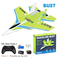 Radiolink Factory Avion à voilure fixe SU27 avec contrôleur de vol T8S à commande manuelle gauche, avion RC, boîte de couleur BYME-DB Combo