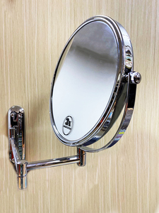 Double Side xoay gấp thép không gỉ treo tường mỹ phẩm Gương phòng tắm khách sạn 3x phóng đại Gương trang điểm - Product Image 2