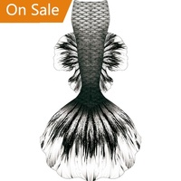 Monofin Mahina pour la natation et la plongée, forme de poisson combattant Betta, peau de sirène, queue adaptable, disponible pour distributeurs en Thaïlande