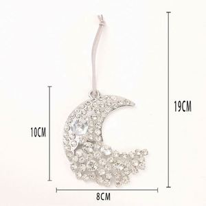 Pendentifs en plastique petits et mignons Lune et Soleil, décorations de sapin de Noël, ornements en strass, arrangements créatifs, fournitures de fêtes - Product Image 5