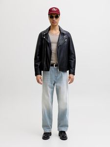 Wangsheng JACK & <span class=keywords><strong>JONES</strong></span> Jeans Larghi da Uomo JJIALEX JJORIGINAL SQ 071 a Vita Media con Goffratura Vintage Lavaggio Medio Denim Tinta Unita - Product Image 5