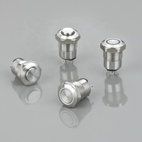 Nouveaux produits ONPOW63 Interrupteur à bouton-poussoir autobloquant en métal à tête ronde haute, corps court de 12 mm