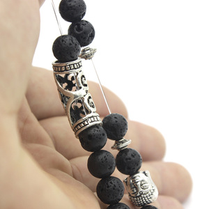 Bracelet <span class=keywords><strong>de</strong></span> perles <span class=keywords><strong>de</strong></span> Bouddha en <span class=keywords><strong>pierre</strong></span> <span class=keywords><strong>de</strong></span> <span class=keywords><strong>lave</strong></span> pour hommes Jade vert Roche volcanique Turquoise Guérison Équilibrage Yoga Bijoux Diamant <span class=keywords><strong>Pierre</strong></span> principale - Product Image 2
