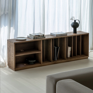 Modern <b>Solid</b> Oak Eco-Friendly Durable Bookshelves Office Home Bedroom School Living Room Low Cabinets - Product Image 5