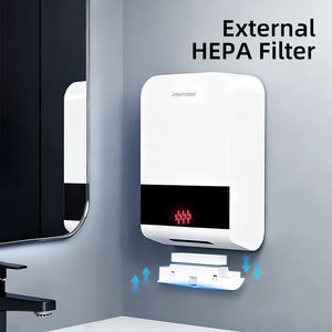 Sèche-mains automatique commercial ultra-mince à haute vitesse, mural, à capteur, électrique, avec filtre HEPA pour salle de bain - Product Image 2