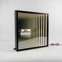 Enseigne LED Zhilin personnalisée, vente chaude, enseigne néon, lumière LED miroir infini, enseigne 3D, enseigne miroir infini personnalisée IP65 CE