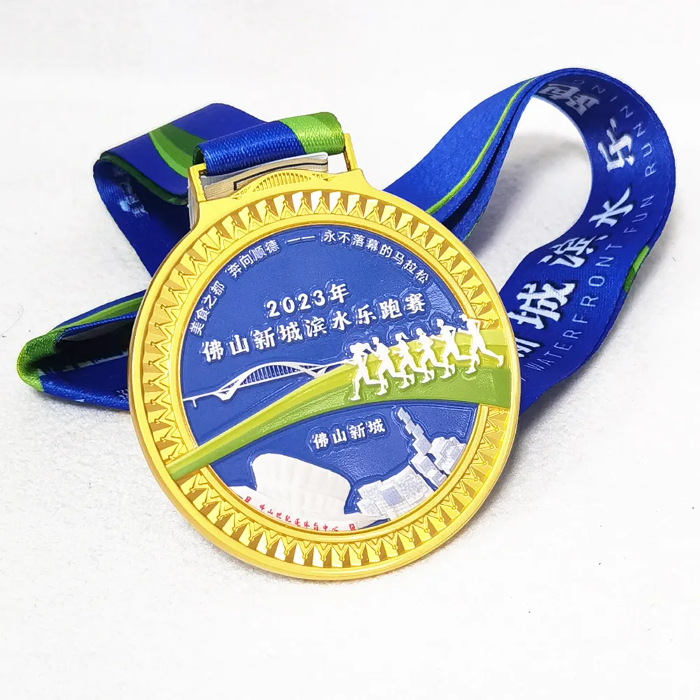 Medal Manufacture Factory Professional Customized Metal Marathon Sports Gold Award Medallion Custom City Running Medals
