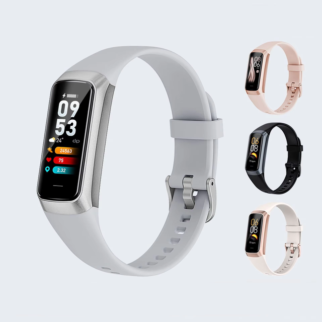 C60 Smart Bracelet 1.1 Inch AMOLED Screen Health Sleep Monitoring Heart Rate Blood Pressure IP68 Waterproof Remote Control