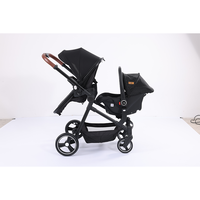 Promotion Exceptionnelle : Poussette Double avec Sièges Réversibles, Multifonction, pour Jumeaux, Poussette Tandem Luxe avec Siège Auto