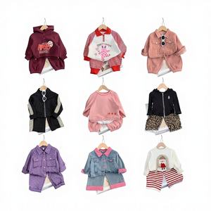 2025 Precio al por mayor Ropa de 2 piezas para niñas, Conjunto de ropa de camiseta para niñas de boutique para niños - Product Image 1