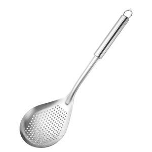 Stainless Steel Circular Strainer Spoon 201 Stainless Steel Multifunction Kitchen Tool For Noodles Dumplings Hot Pot - Product Image 1