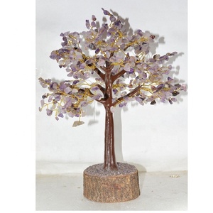Árbol de la vida, amatista Natural, 500 cuentas, árbol de la vida de cristal de 11 pulgadas, árbol de la suerte, decoración Feng Shui para regalos de decoración - Product Image 3